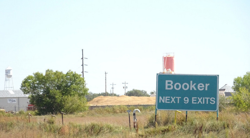 Entering Booker, Texas from the west
