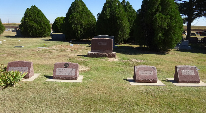 Allen family plot at Heart Cemetery