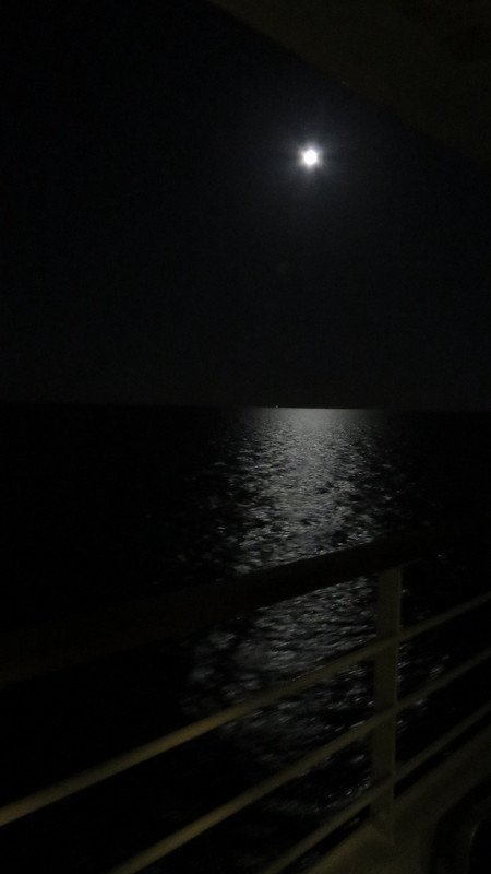 Nearly Full Moon on the Water