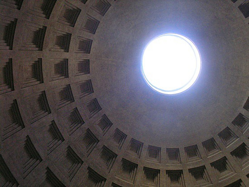Pantheon dome from the inside
