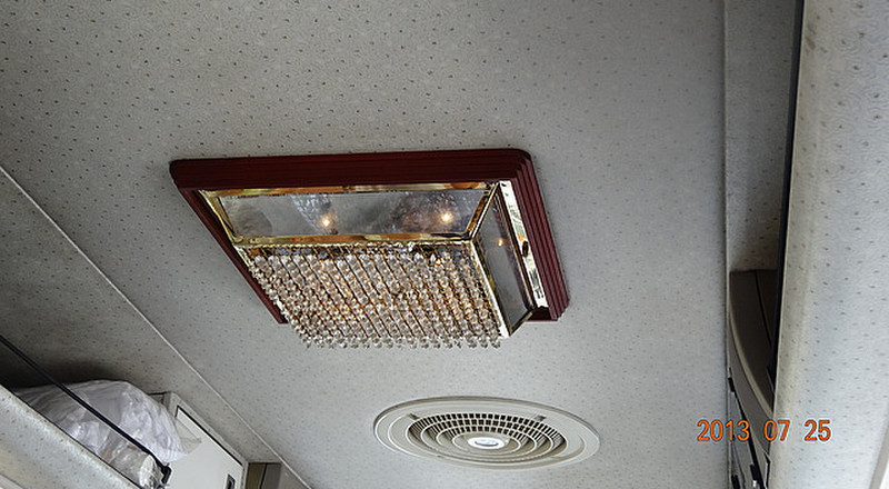 Chandelier in the Tour Bus