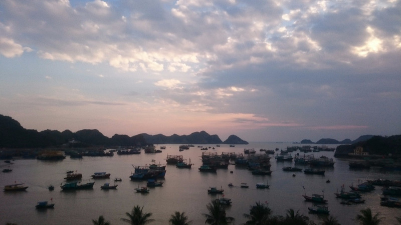 View from our balcony in Cat Ba (Ha Long Bay)
