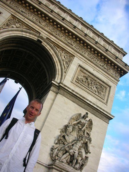 Matt at the Arc de Triomphe