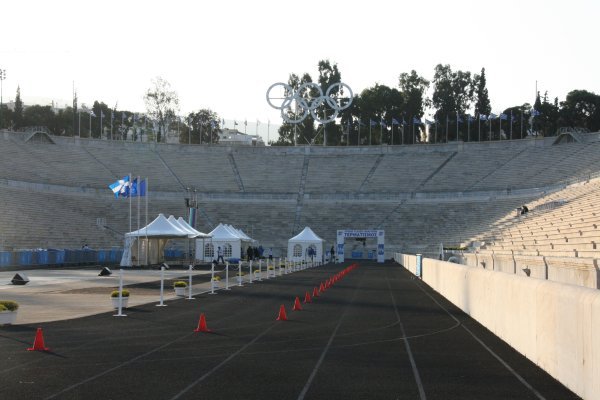 Olympic stadium in Greece and the finish line