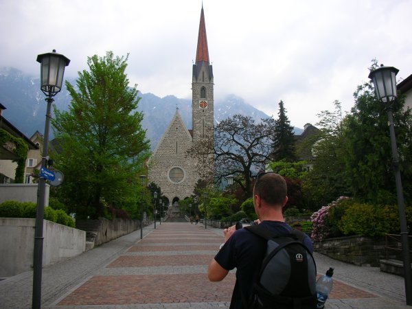 Matt taking pictures in Liechtenstein