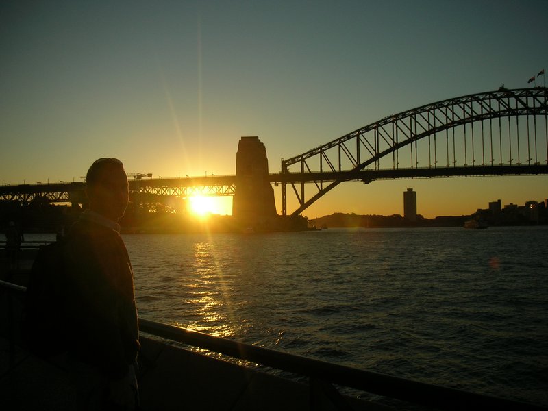 Another of the bridge at sunset