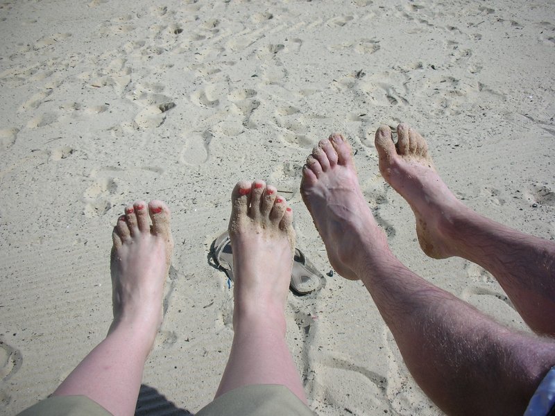 Our sandy feet