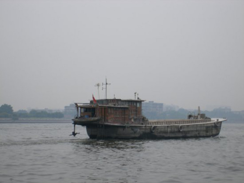 A barge on the river