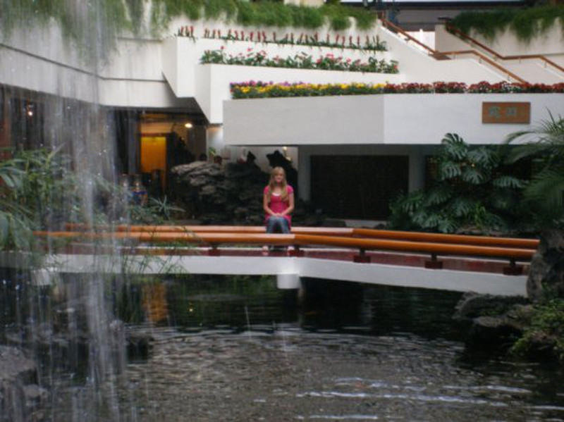 Mel in front of the White Swan waterfall
