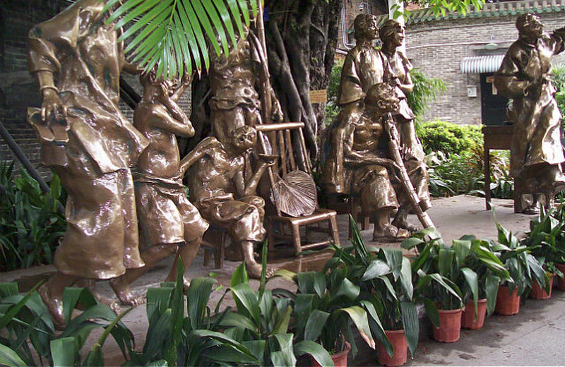Statues in the gardens of the academy