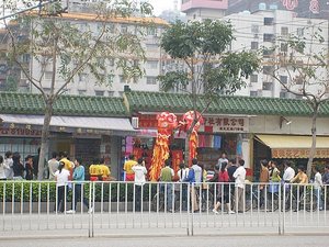 Chinese Dragon at store opening
