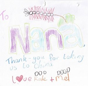 Thank You from Mel to Nana