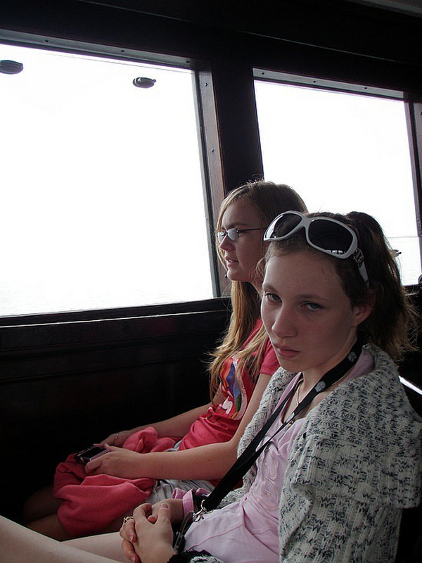 Hayley and Mel on the Star Ferry