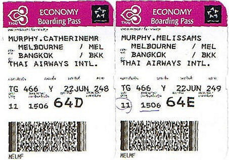 Melbourne - Bangkok tickets
