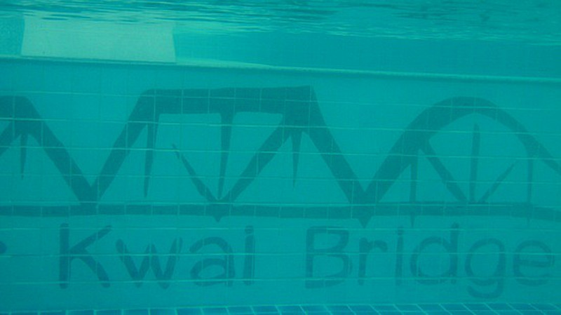 Pictures in the pool - River Kwai Bridge
