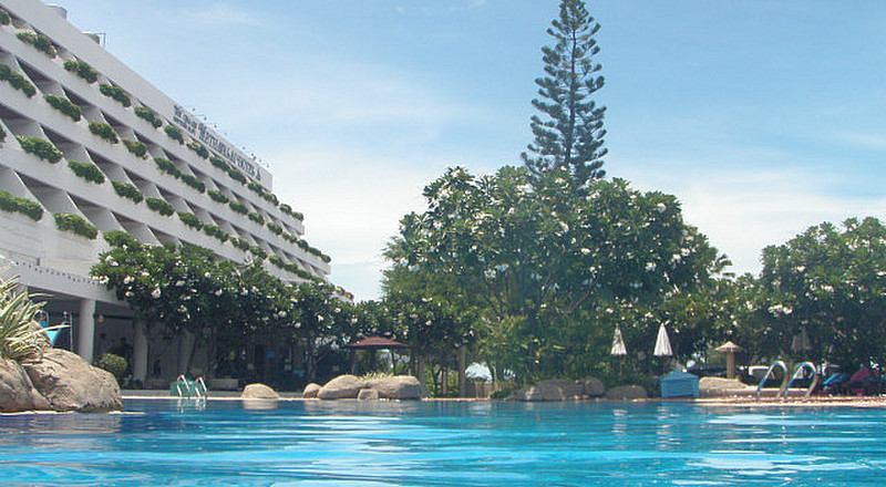 Swimming pool next to the hotel