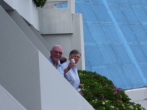 Nana and Pa on their balcony
