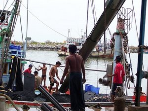 Men at the fishing village