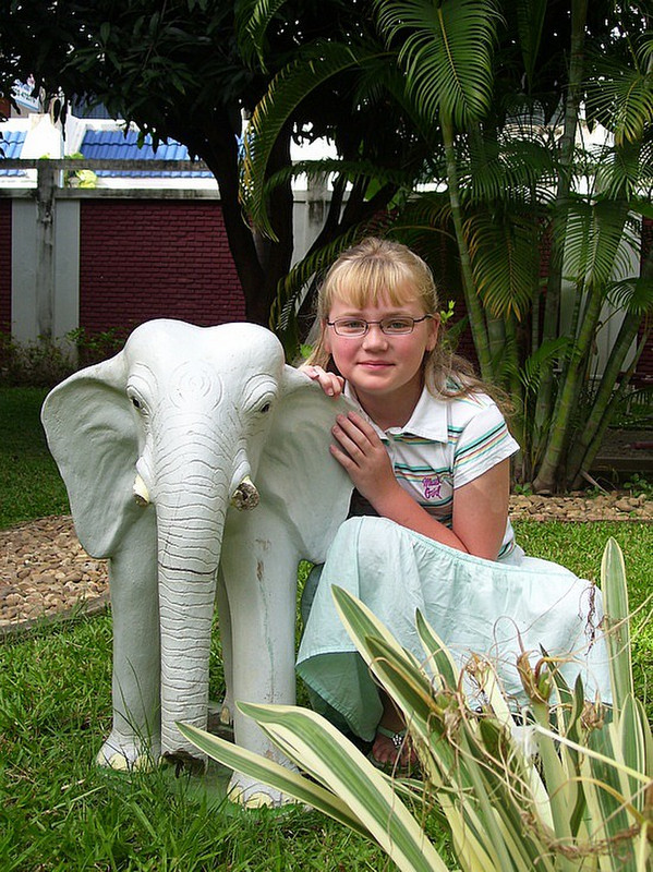 Melissa and her friendly elephant