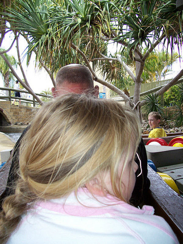 Peter and Melissa in the Flume ride