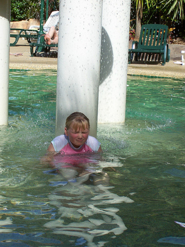 Mel in Ashmore Palms swimming pool