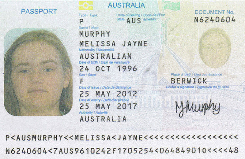 Melissa&#39;s new passport