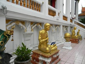 Some of the statues outside the temple