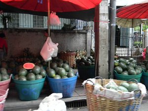 Watermelons along side the road