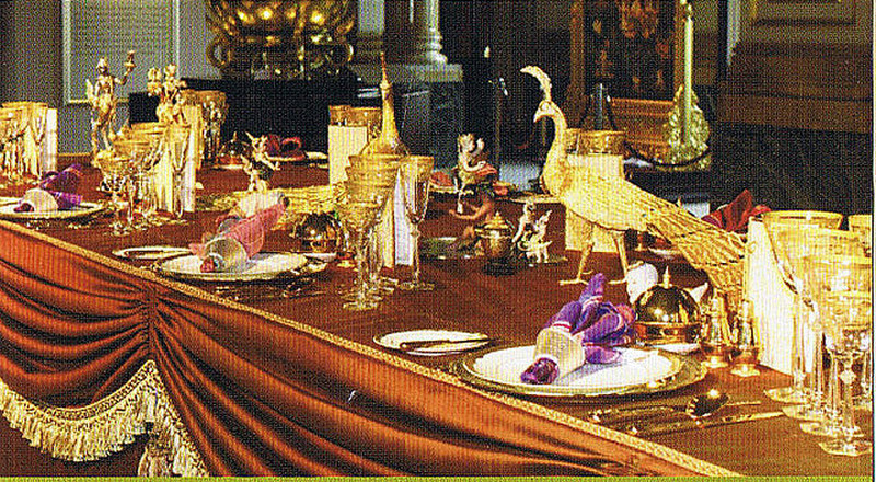Dinnertable used for King Bhumibol 60th coronation