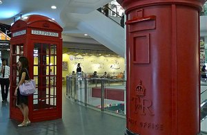Genuine phone booth and post box
