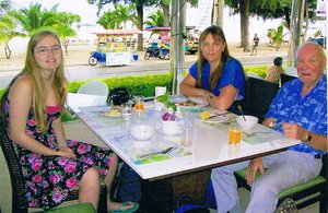 Breaky at the front of the restaurant