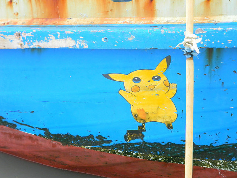 Pikachu on a boat