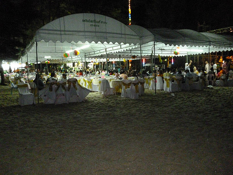 The party was held on the beach