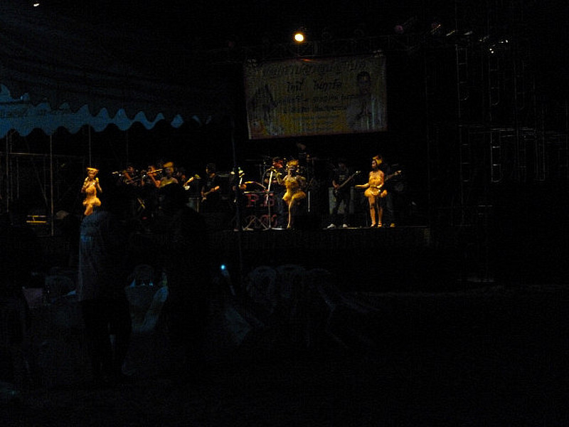 The dancers on stage