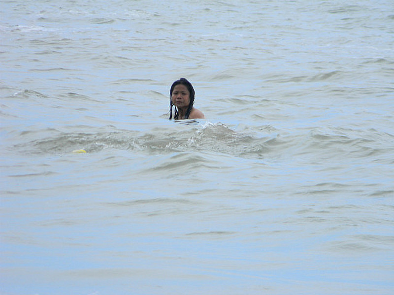 Girl swimming in the Gulf