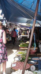 Melissa at Maeklong Railway Market