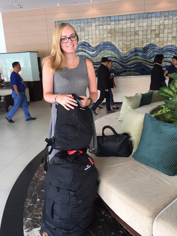Melissa with Her Luggage