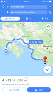 Long trip from one peninsula to the other