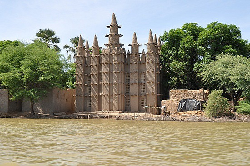 Mud Mosque Along The River