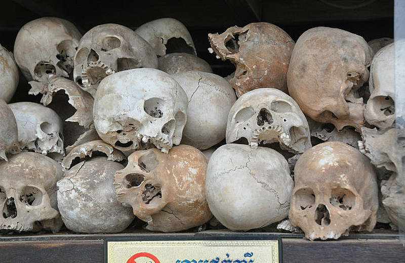 Skulls Contained In Memorial Pagoda