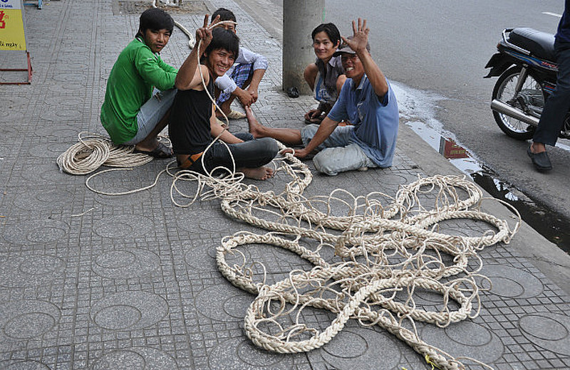 Making Rope On The Street