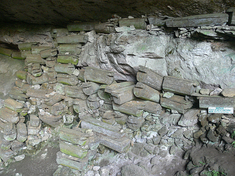 Coffins At Cave Entrance