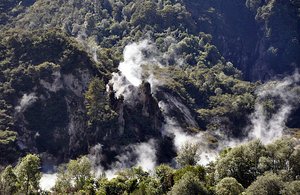 Cathedral Rocks With Steam