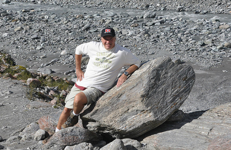 Posing In Front Of Fox Glacier 2