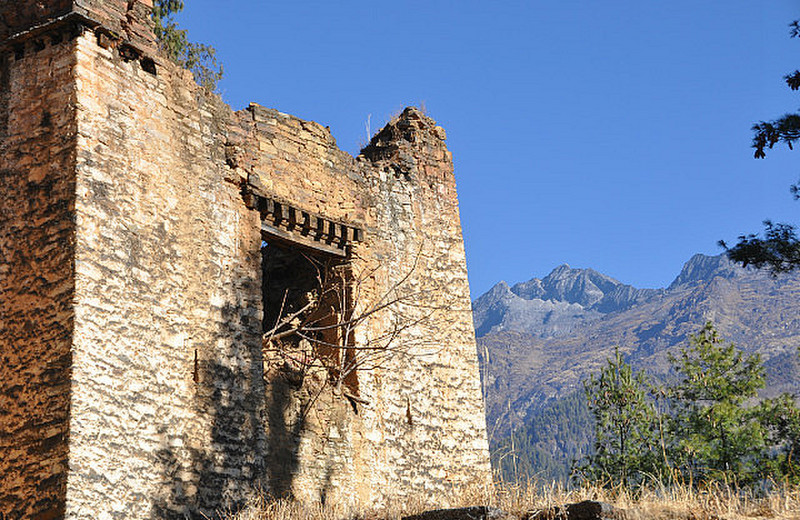 Burned Drugyel Dzong