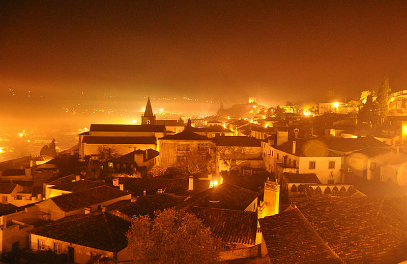 Night View Of Town