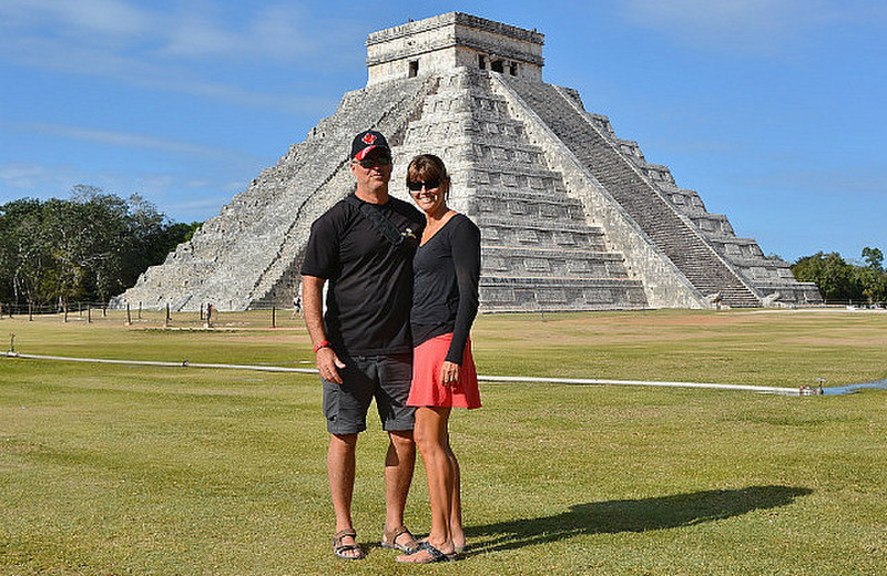 DH &amp; I In Front Of Temple