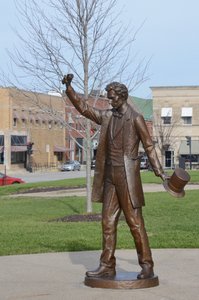 Lincoln Statue In Lincoln, Illinois 