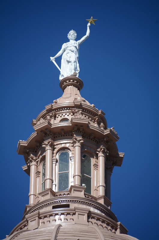 Goddess Atop Texas State Capitol In Austin
