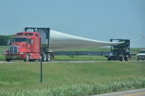 Transporting Pieces Of Wind Turbine 